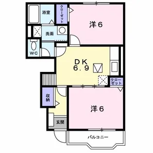 プレーヌ・フォンテーヌIVB【1階】の間取り