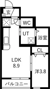 アステラス愛子【1階】の間取り