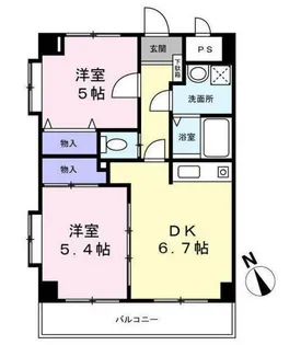 ベルデュール宮前平【5階】の間取り