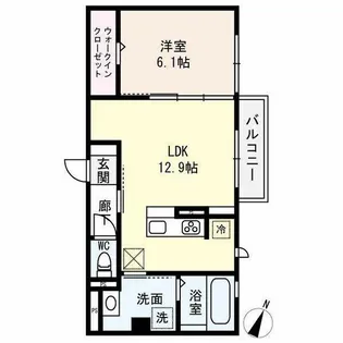 ラヴィネス ミー【2階】の間取り