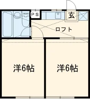 メゾンカツカワ【2階】の間取り