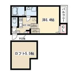 カサ シャングリラ【1階】の間取り