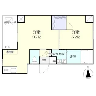 Vets U,BLD【6階】の間取り
