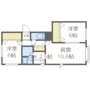 ティエラ西野3-6I【2階】の間取り