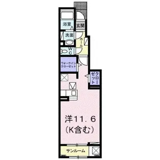 ベル・アンジュau V【1階】の間取り