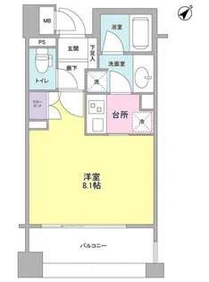 アルス恵比寿メイクス【7階】の間取り
