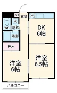ユア南台【4階】の間取り