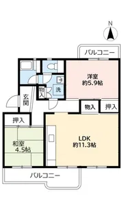 UR桃山南【3階】の間取り
