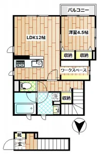 エバーグリーン三ッ沢【2階】の間取り