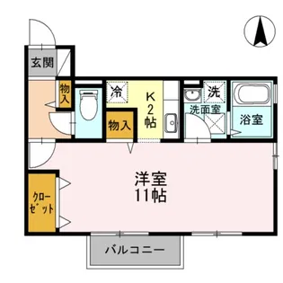 メゾンクレール A棟【1階】の間取り