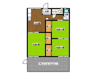 カトレア花陽【2階】の間取り