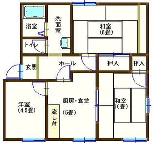 ラフォーレ八幡3【1階】の間取り