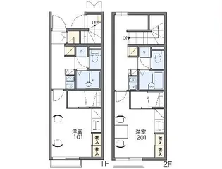 レオパレスTIARA【2階】の間取り