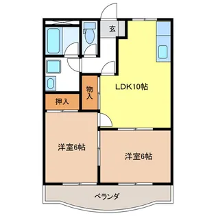 バンティアン【1階】の間取り