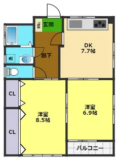 アンジュマンション【2階】の間取り