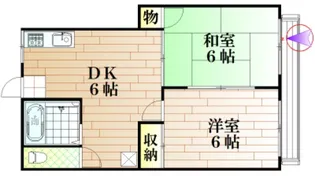 奥谷コーポ【2階】の間取り
