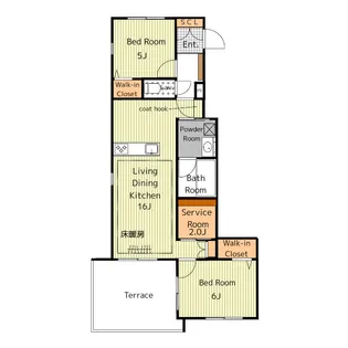 プランドール大幸【1階】の間取り