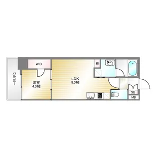 ブエナビスタ神戸駅前【10階】の間取り