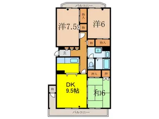 練馬関町第2社宅2号棟【1階】の間取り