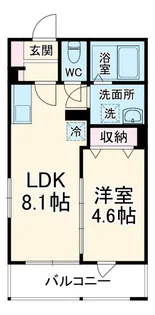 1LDKの間取り画像