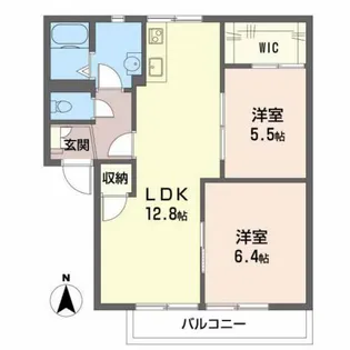 フレグランス高取【1階】の間取り