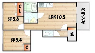 グランコート王喜【1階】の間取り