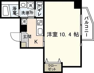 ウイング平和大通り【4階】の間取り