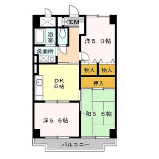 ミドルロード 壱番館【2階】の間取り