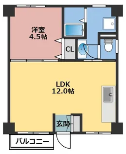 高知県高知市南はりまや町2【アパート】の間取り
