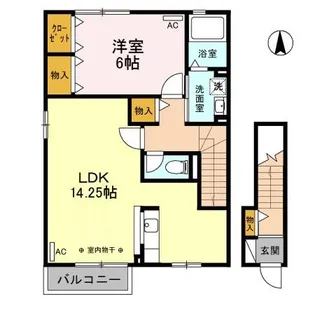 D-ROOM アロンディール A 202【2階】の間取り