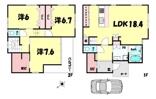 兵庫県神戸市東灘区西岡本4【一戸建】の間取り