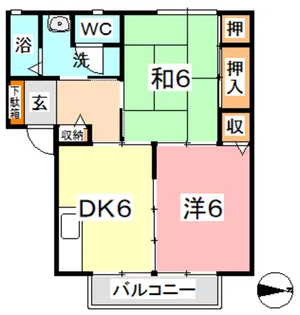 ネオニューク長尾 A【2階】の間取り