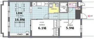 エスペランス和合【3階】の間取り