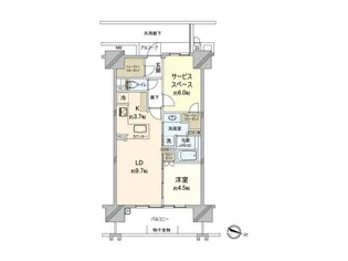 シエリア梅田豊崎【6階】の間取り