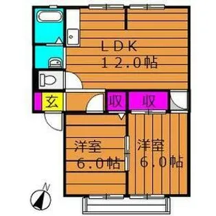ヴュー葦高【1階】の間取り