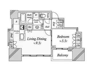 クラッシィスイート・ジオ東麻布【13階】の間取り