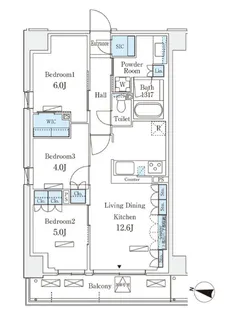 ロイヤルパークス赤羽サウス【1階】の間取り
