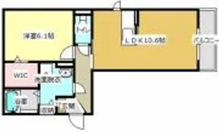 セジュールメグIII【2階】の間取り