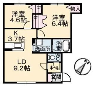 ジュエルタウン A棟【1階】の間取り