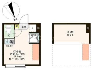 ヴェローナ平井【1階】の間取り