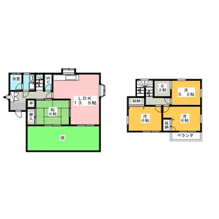 神奈川県横浜市青葉区みすずが丘【一戸建】の間取り