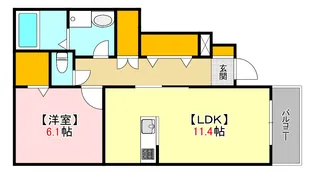 (仮)柳ヶ丘ハイツ【1階】の間取り