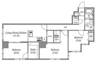 3LDKの間取り画像