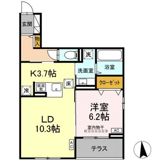 CLASSEUM仙台小田原 IV【1階】の間取り