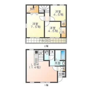 三重県鈴鹿市白子2【一戸建】の間取り