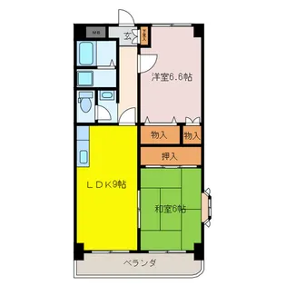 サンキャッスルII【1階】の間取り