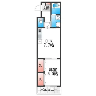 グローパレス小路パートIII【3階】の間取り