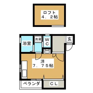 フラッツ泉II【1階】の間取り