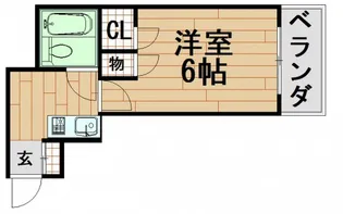 ドーム白島【6階】の間取り