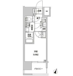 ラクラス幡ヶ谷【6階】の間取り